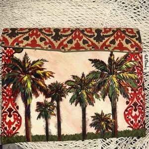 Paul Brent cosmetic clutch Bag Coastal/Beachy /Boho,,,approx 12x 9”